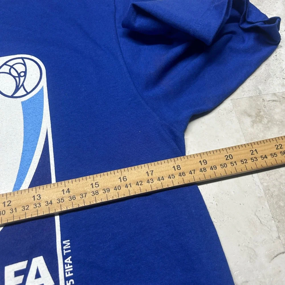 Adidas FIFA World Cup 2010 South Africa T-Shirt Blue Mens Small NWT Stains